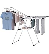 YUBELLES 61.81 * 24.02 * 39.37in Clothes Drying Rack, Gullwing Space-Saving Laundry Rack, Space S...