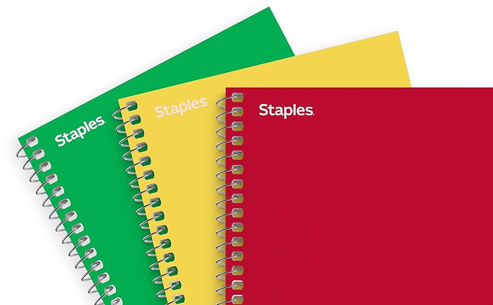Staples 1-Subject Notebooks home office school personal writing note book books paper