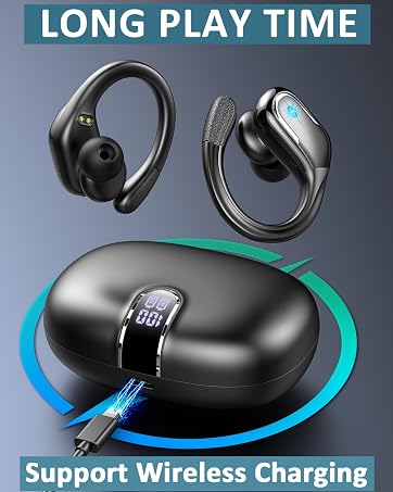 wireless earbuds bluetooth headphones ear buds over ear earbuds sport earphones with earhooks