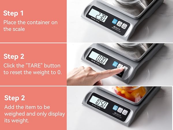 BOMATA 0.1g Food Scale, 13lb Digital Kitchen Scale with Removable Stainless Steel Pan