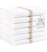Homaxy Kitchen Towels 6 Pack, 15 x 25 Inch, 100% Ring Spun Cotton Highly Absorbent Dish Towels fo...