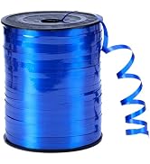 Blue Ribbon,3/16 inch x 500 Yard Blue Curling Ribbon for Gift Wrapping, Birthday, Wedding, Balloo...