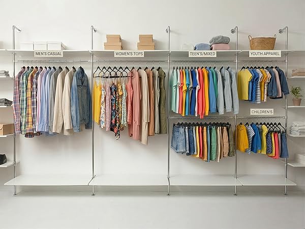 Black plastic hangers for organizing wardrobe, suitable for various clothes
