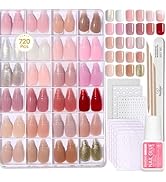 Beetles Press On Nails Kit - Creamy Drizzle | 720Pcs 24 Colors Short Square Press On Nails | 15 S...