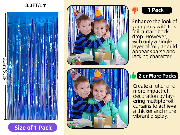 blue streamers backdrop