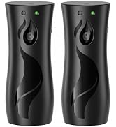 VANNSOO Automatic Air Freshener Spray Dispenser 2-Pack, Wall Mount Desktop | ABS Plastic Odor Eli...