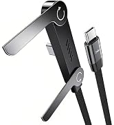 LOOHOI USB C to USB C Cable, 240W USB-C Charge Cable with Built-in Phone Stand (5FT, Black), Dura...