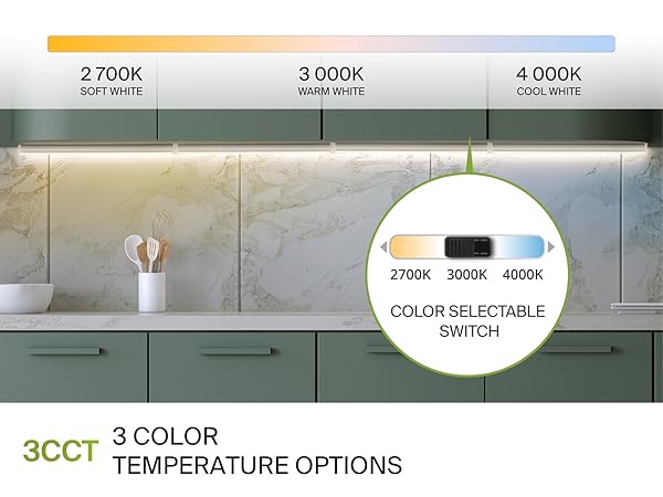 3 Color Temperature Options