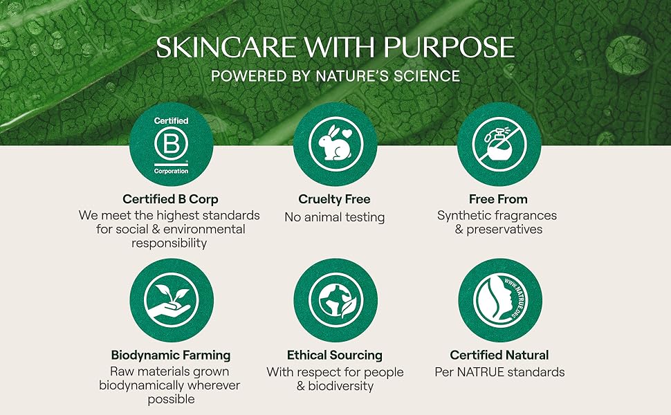 skincare with purpose powered by natures science b corp certified natural biodynamic farming