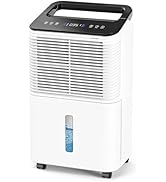 TABYIK 30 Pint Dehumidifier for Basement, with Drain Hose for Large Bedroom Bathroom, with Auto H...