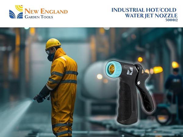 New England Garden Tools 500012 Industrial Hot Water Jet Nozzle with Rear Trigger Commercial