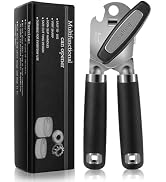 Safring Can Opener Manual, Heavy Duty Handheld Strong Can Opener with Soft Touch Handle, Sharp Bl...