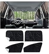 VAGURFO Car Side Window Shades,Car Window Shades for Baby,Universal Foldable Magnetic Sunshade Pr...