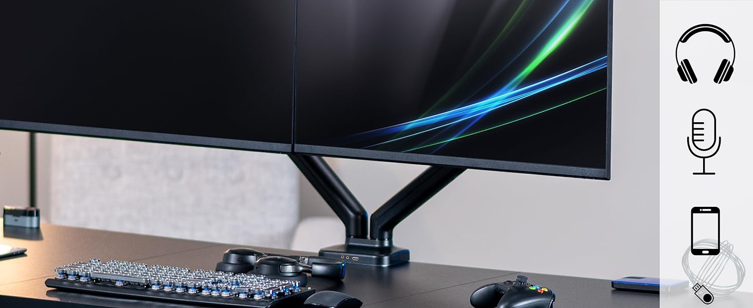 dual pneumatic arm mount