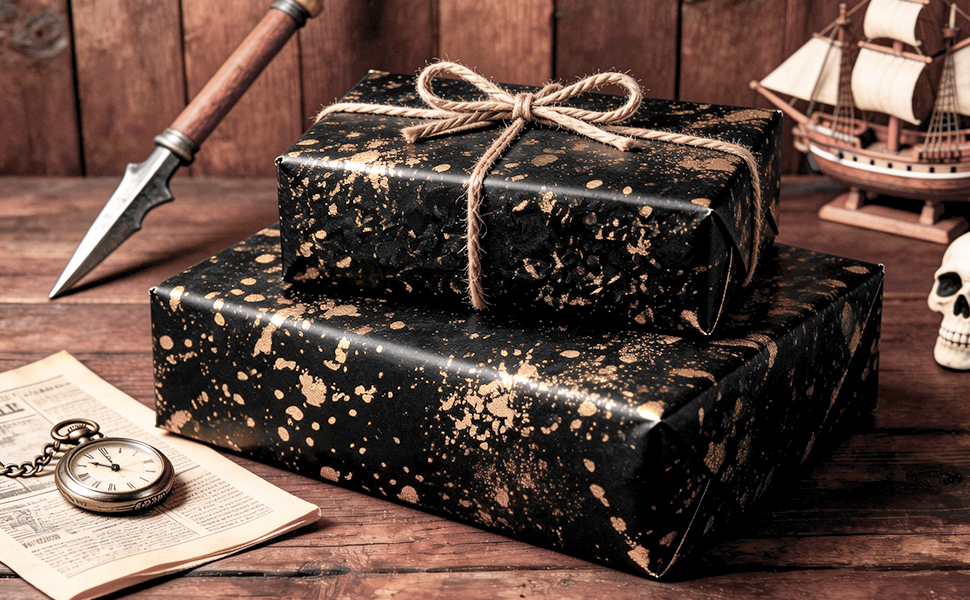 black Wrapping paper