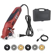Corded Mini Circular Saw, 400W 110V 3400RPM Multifunction Handheld with 6 Blades Max Cutting Dept...