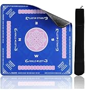 LXCREAT Blue Mahjong Mat with Rules for Table 32 x 32 Inch, Thickened Anti-Slip Noise Reduction M...