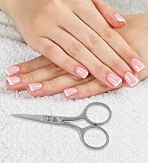ARSUK Straight Nail Scissors, Mustache, Beard, Nose Hair, Toenail scissors Pedicure, Manicure Gro...