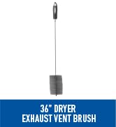 Unger 36” Dryer Exhaust Vent Brush - Dryer Vent Cleaning, Lint Brush, Dryer Lint Catcher, Dryer V...