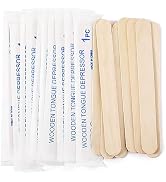 JMU Tongue Depressors Sterile 500 Count, 6" Tongue Depressors Wood Bulk Individually Wrapped