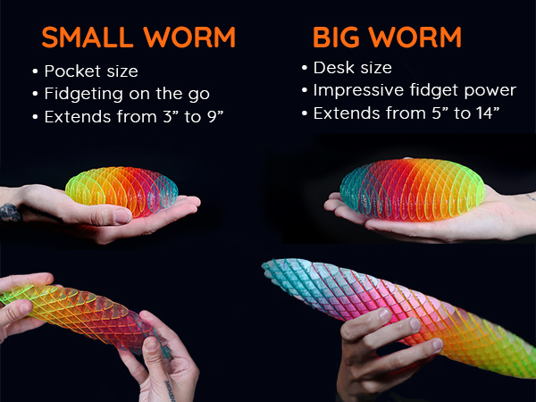 3D Sensory Fidget Toy Stretchy Slug Worm