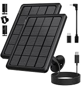 4W Solar Panel for Ring Camera, 2-Pack Solar Charger Compatible with Ring Stick Up Cam Battery/Pr...