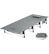 iClimb Super Easy Assemble Folding Cot Ultralight Compact Heavy Duty with Carry Bag for Adults Ca...
