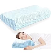 CloudBliss Memory Foam Pillow, Ergonomic Neck Contour Cervical Pillow for Neck and Shoulder Pain,...