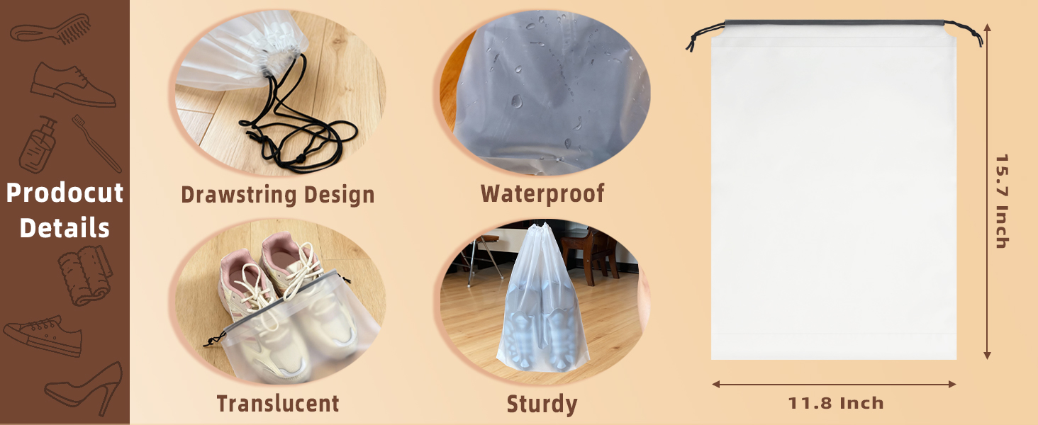 clear shoe bags