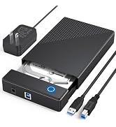 3.5 Hard Drive Enclosure, CLAVOOP USB 3.0 Internal Hard Drive Case for 3.5 inch SATA HDD Up to 20...