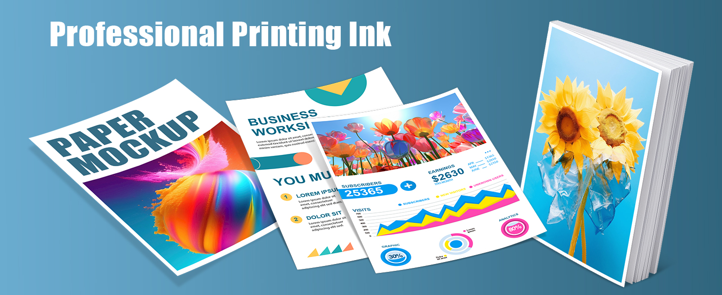 TE2-5 High Capacity: Filled with 500ml premium-quality pigment ink