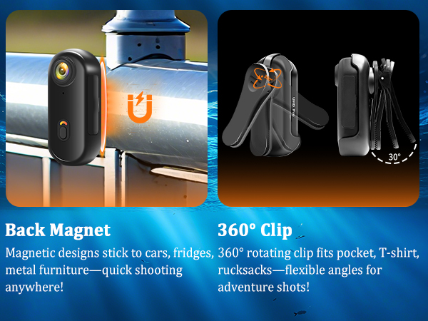 Mini Body Camera for Walking Vlogging Cycling,Action Camera 4K,Portable Camera,Sports Camera