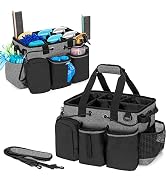LoDrid Large Professional Cleaning Caddy with Detachable Divider, Supply Organizer with Handle an...