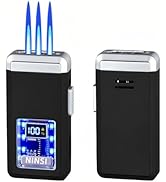 NINSI Smart Butane Torch Lighter - 4 Ignition Modes, Refillable and Rechargeable Lighters, Windpr...