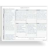 Weekly To Do List Notepad, 60 Page Task Planning Pad w/Daily Checklist, Priority Todo Week Checkbox