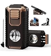 5-in-1 Torch Lighter with Cutter, Punch, Holder and Draw Enhancer Tool, Triple Windproof Jet Flam...