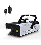 Telbum Fog Machine 1500 Watt and 20000 CFM Fog with with 2 Sets of Controllers, Professional Smok...