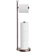 KASUNTO Toilet Paper Holder for Bathroom, Heavy Weighted Metal Free Standing Toilet Paper Storage...