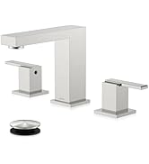 KENES Brushed Nickel Widespread Bathroom Faucet 2 Handle Bathroom Sink Faucet 3 Hole, 8-Inch 3 Pi...