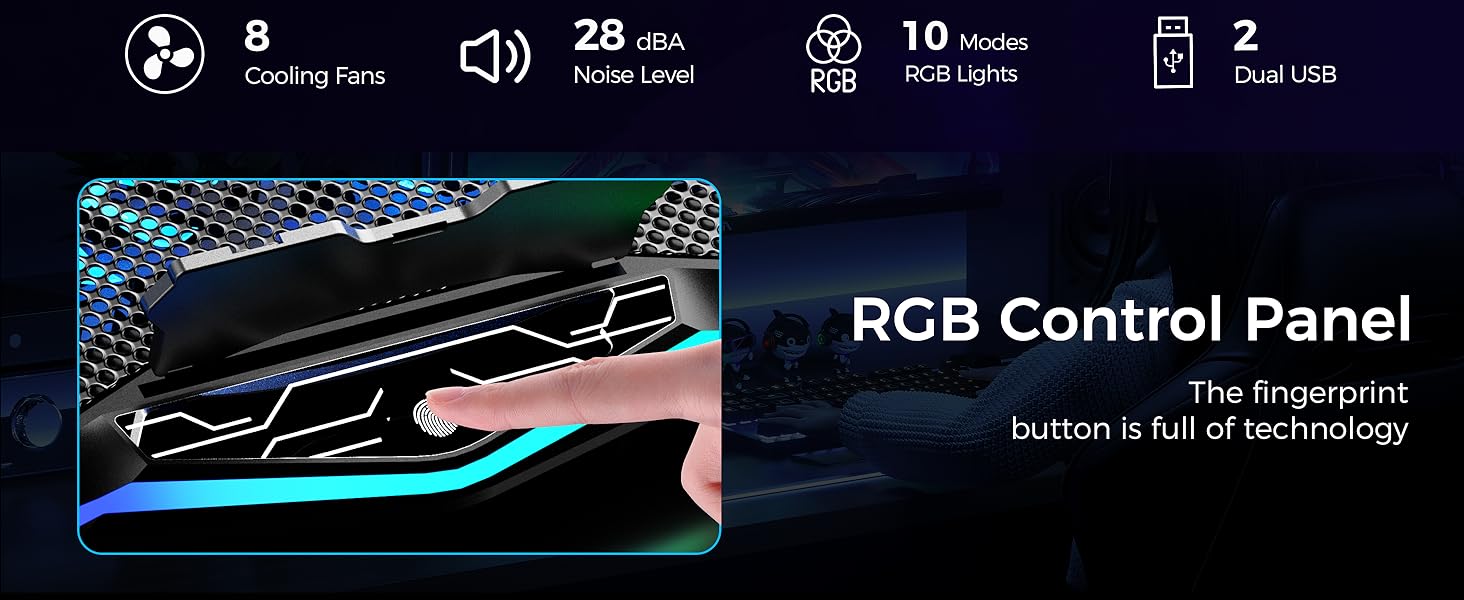 Gaming Laptop Cooling Stand rgb laptop fan cooling pad heat dissipation laptop stand with fan deck