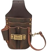 Tourbon Leather Electrician Holster Tape Thong 3 Inch Tunnel Loop Multipurpose Maintenance Tool P...