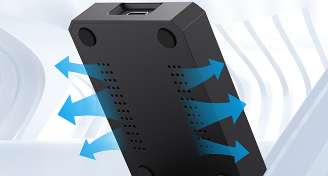 M.2 dock constructed with a high-quality shell and striped surface design