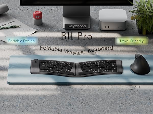 Keychron B11 Pro Ultra-Slim Wireless Foldable Keyboard
