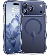 For iPhone 17 Pro iPhone 18 Pro Case Compatible with MagSafe Wavy Cute Clear Drop Protection