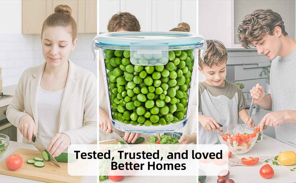 glass storage bowls with lids