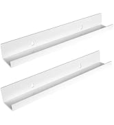 evron 2 Pack Acrylic Shelves for Wall Storage,13.8" Floating Bookshelves for Kids,with Self-Adhes...