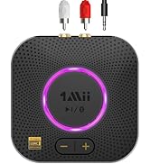 1Mii B06S+ Bluetooth 5.2 Receiver, HiFi Bluetooth Audio Adapter w/LDAC, aptx HD & aptx Low Latenc...