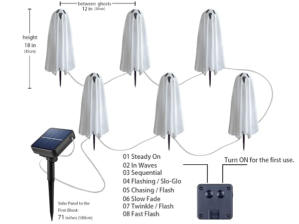 solar halloween ghost light