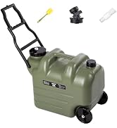 7.4 Gallon Water Jug with Wheels & Folding Handle, GIGYES Rolling Wheel Water Storage Tank for Hi...