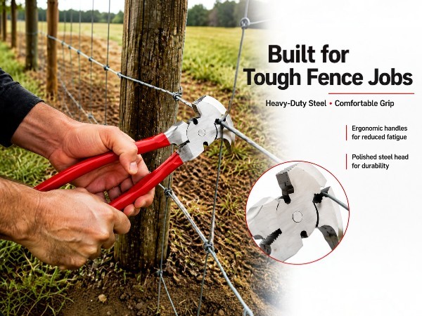 Durable Steel Pliers For Tough Farm Fencing Projects
